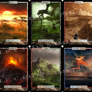 Art alternatif du jeton Dual Lands de l'ensemble MtG // Choisissez l'art ! - Pour les joueurs EDH, Commander, Cube Draft et MtG occasionnels