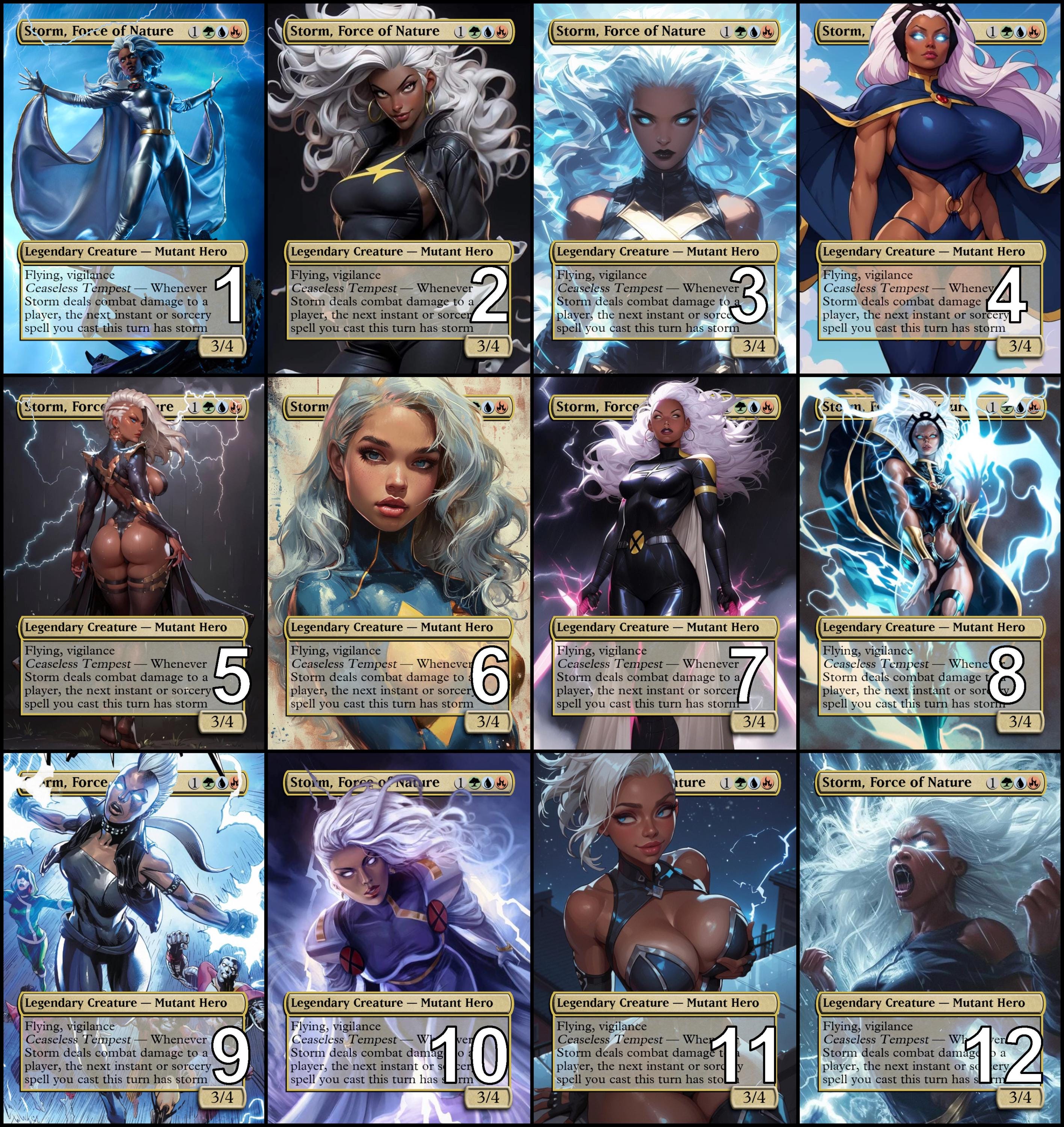 Mtg Storm, Force of Nature Token Alternative Art // Choose the Art