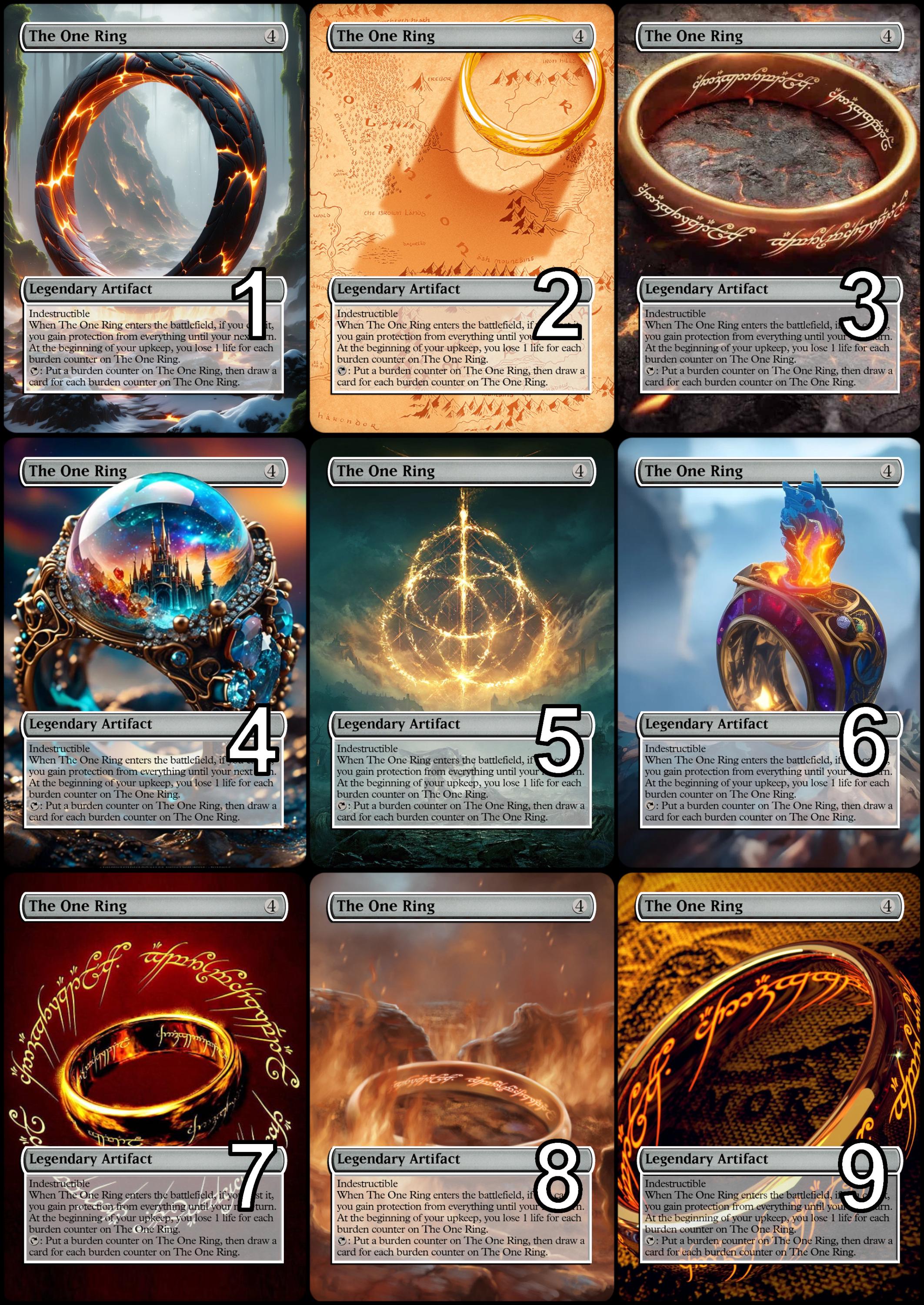 Mtg the One Ring Token Alternative Art // Choose the Art! - for