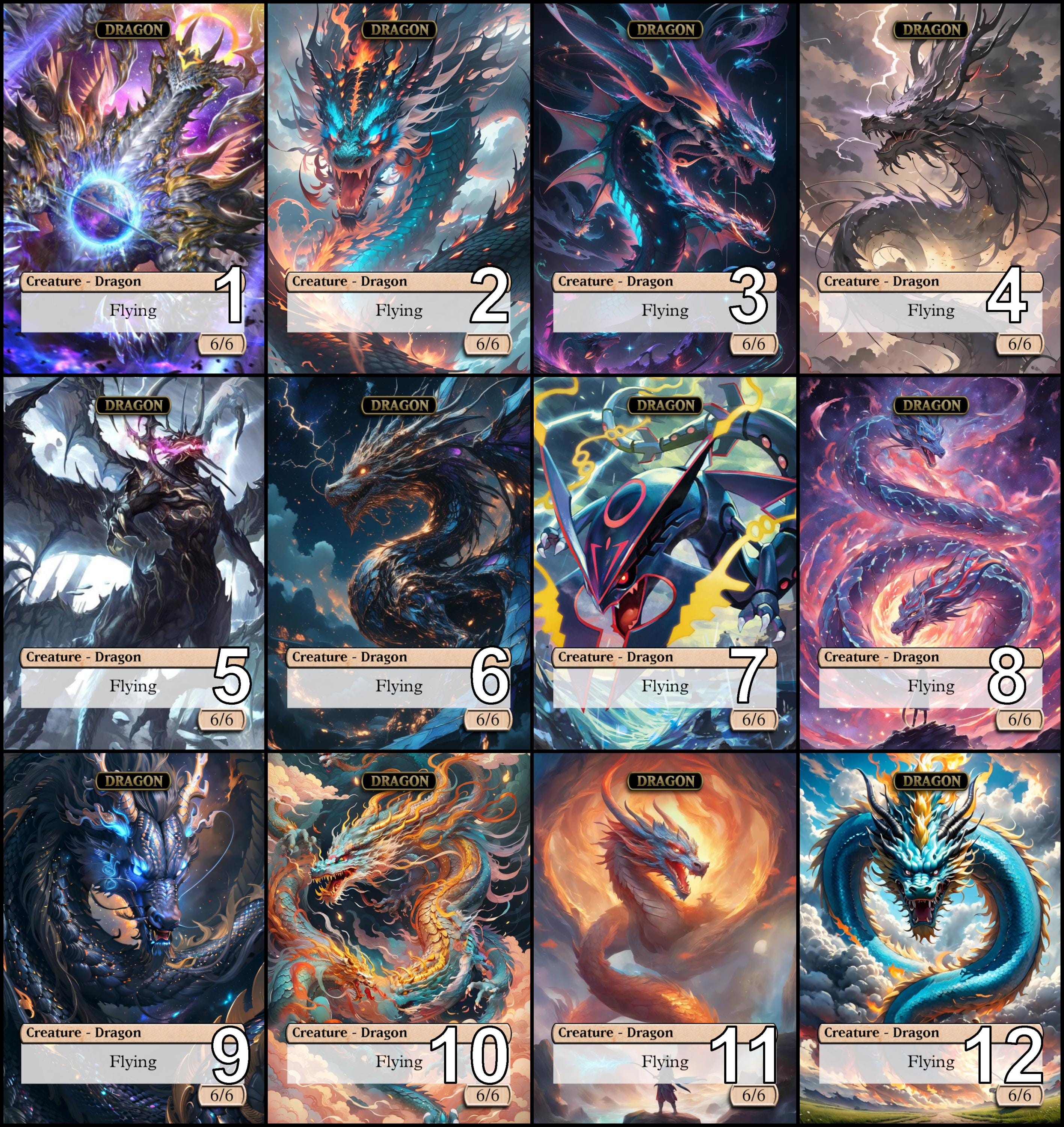 Mtg 6/6 dragon token - Etsy 日本