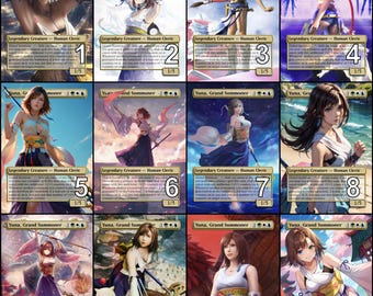 MtG Yuna, Grand Summoner Final Fantasy Token Alternative Art // Choose the Art! - For EDH, Commander, Cube Draft and Casual MtG Player