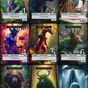 MtG Shapeshifter 2/2 for Maskwood Nexus Token Alternative Art // Choose the Art! - For EDH, Commander, Cube Draft and Casual MtG Player