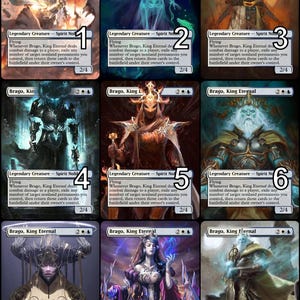 MtG Brago, King Eternal Token Alternative Art // Choose the Art! - For EDH, Commander, Cube Draft and Casual MtG Player