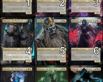 MtG Nekusar, el arte alternativo de Mindrazer Token // ¡Elige el arte! - Para EDH, Commander, Cube Draft y Casual MtG Player