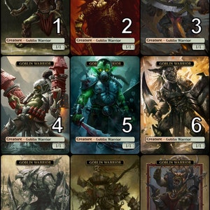 MtG Goblin Warrior 1/1 Token Alternative Art // Choose the Art! - For EDH, Commander, Cube Draft and Casual MtG Player