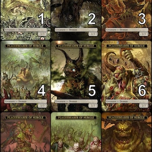 MtG Plaguebearer of Nurgle 1/3 Token Alternative Art // Choose the Art! - For EDH, Commander, Cube Draft and Casual MtG Player