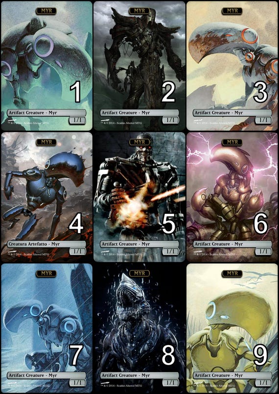 all myr cards mtg Altered Art