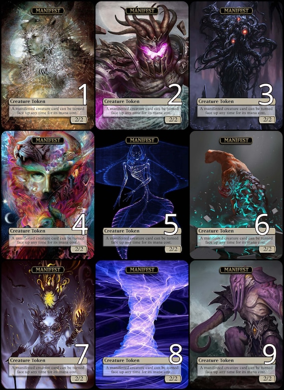 Mtg Manifest 2/2 Token Alternative Art // Choose the Art! - for EDH,  Commander, Cube Draft and Casual Mtg Player - Etsy
