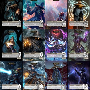 MtG Wizard 0/1 Alternativ grafik för polletter // Välj grafiken! - För EDH, Commander, Cube Draft och Casual MtG-spelare