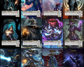 MtG Wizard 0/1 Token Alternative Art // Choose the Art! - For EDH, Commander, Cube Draft and Casual MtG Player