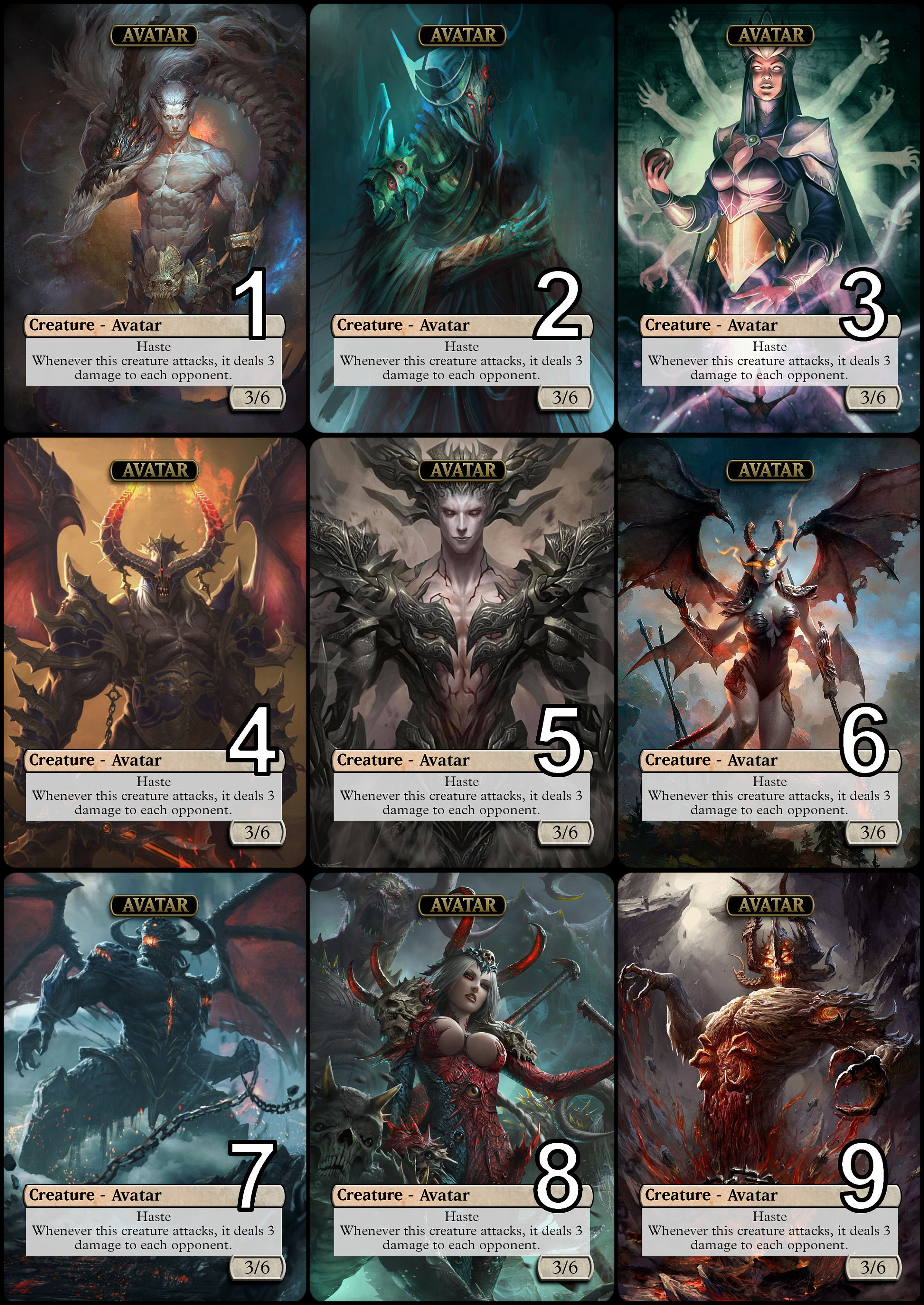 6 Demon Game Tokens 2 6 Demon Game Tokens 2