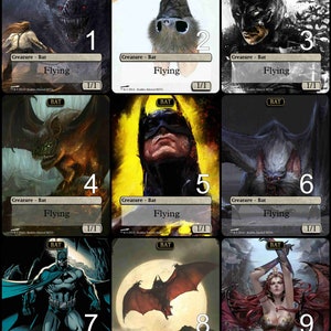 Alternatywna sztuka żetonu MtG Bat 1/1 // Wybierz sztukę! - Dla graczy EDH, Commander, Cube Draft i okazjonalnych graczy MtG