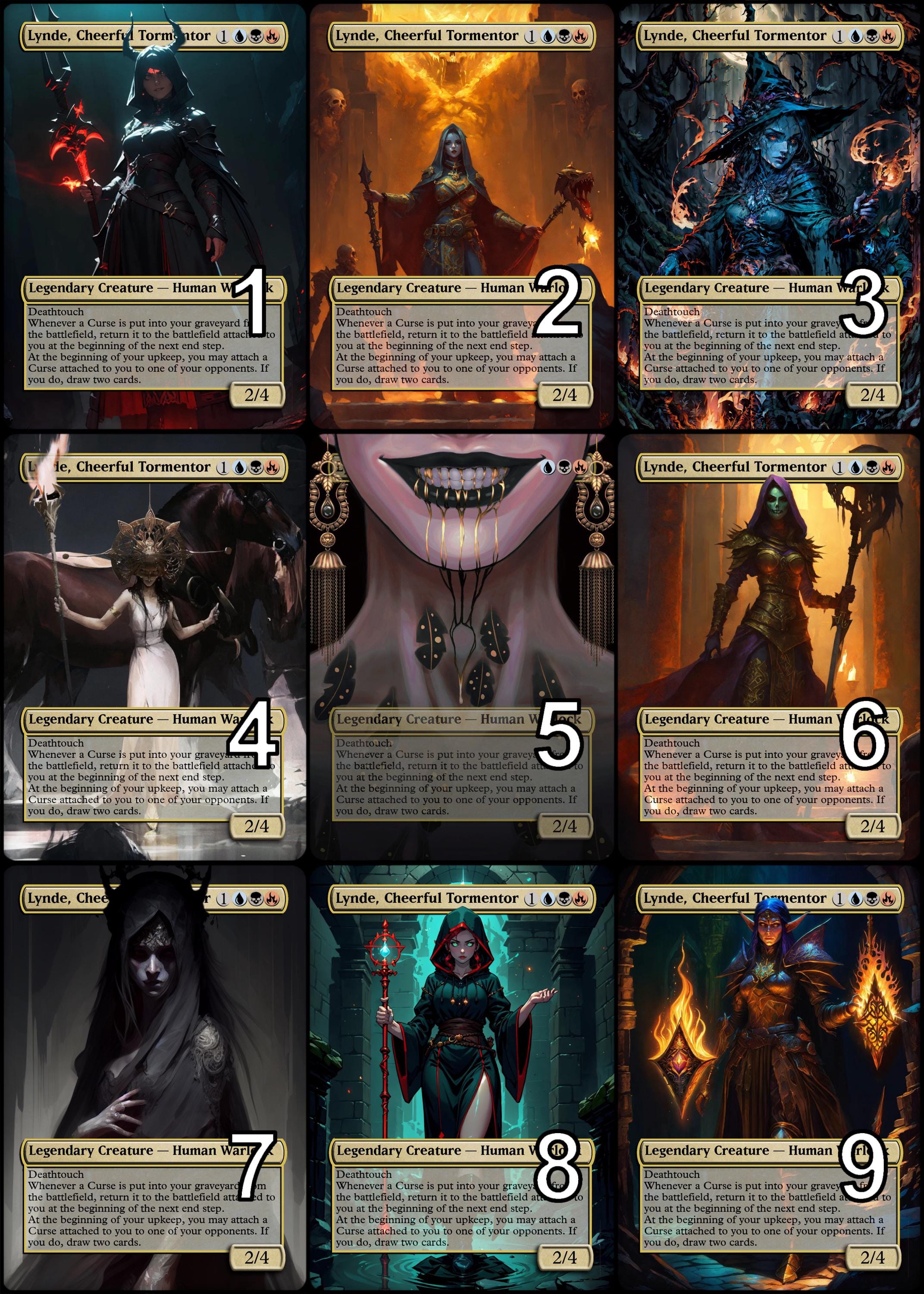 Mtg Lynde, Cheerful Tormentor Token Alternative Art // Choose the