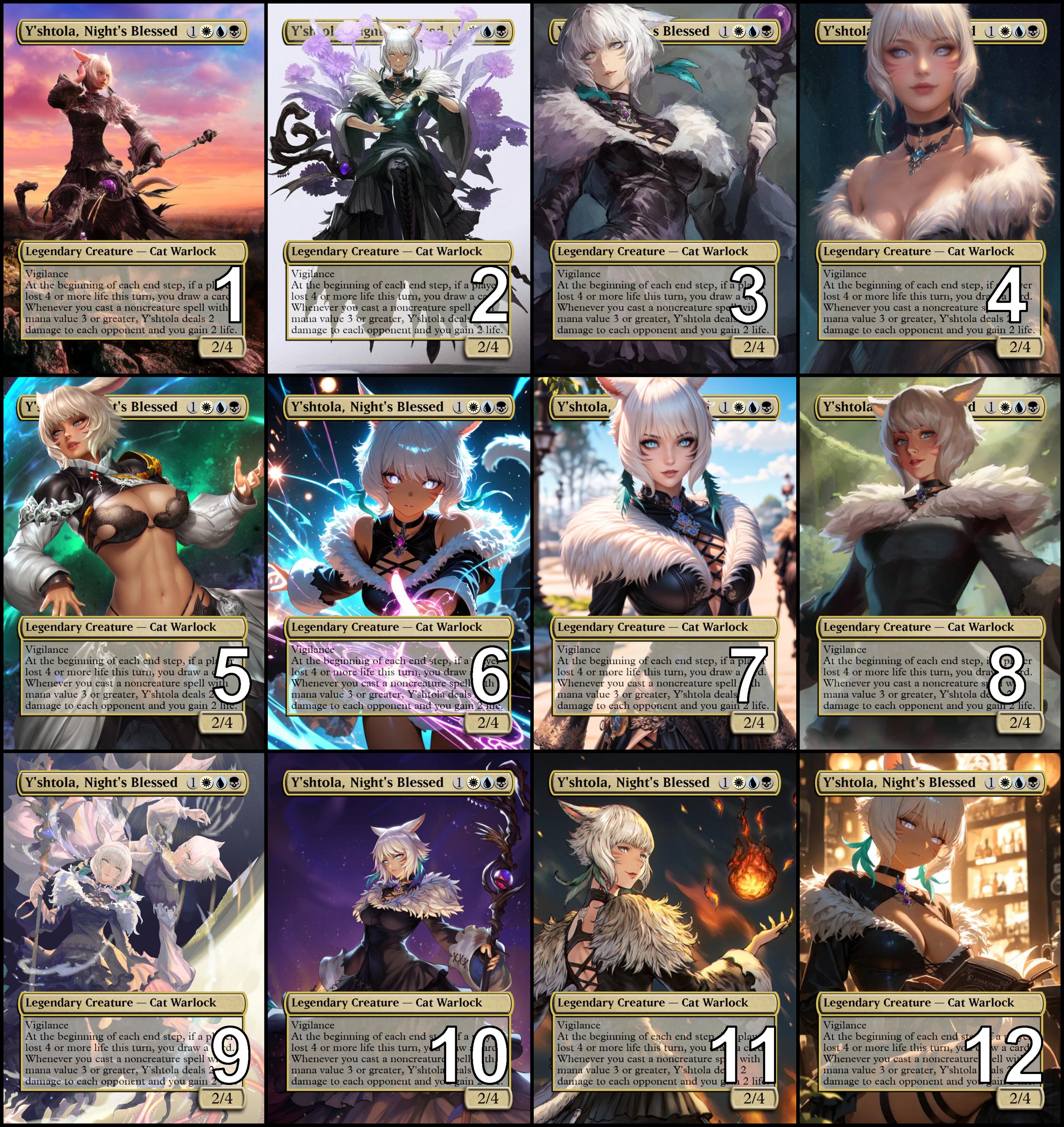 MtG Y'shtola, Night's Blessed Final Fantasy Token Alternative Art // Wähle die Kunst! - Für EDH, Commander, Cube Draft und Casual MtG Player