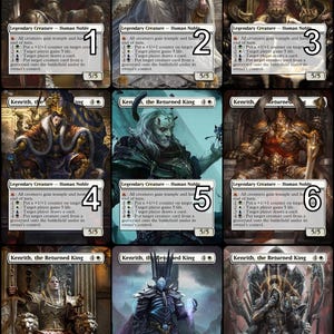 MtG Kenrith, the Returned King Token Alternative Art // Choose the Art! - For EDH, Commander, Cube Draft and Casual MtG Player