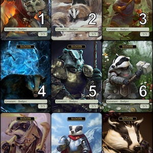 MtG Badger 3/3 Token Alternative Art // Wähle die Kunst! - Für EDH-, Commander-, Cube Draft- und Gelegenheits-MtG-Spieler