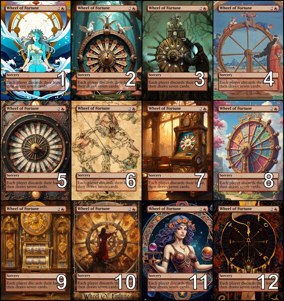 Mtg Wheel of Fortune Token Alternative Art // Choose the Art! - for EDH,  Commander, Cube Draft and Casual Mtg Player - Etsy