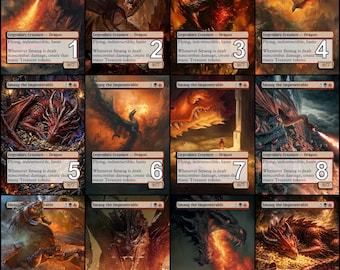 Arte alternativo para la ficha de Smaug el Impenetrable de MtG // ¡Elige el arte! - Para EDH, Commander, Cube Draft y jugadores casuales de MtG.