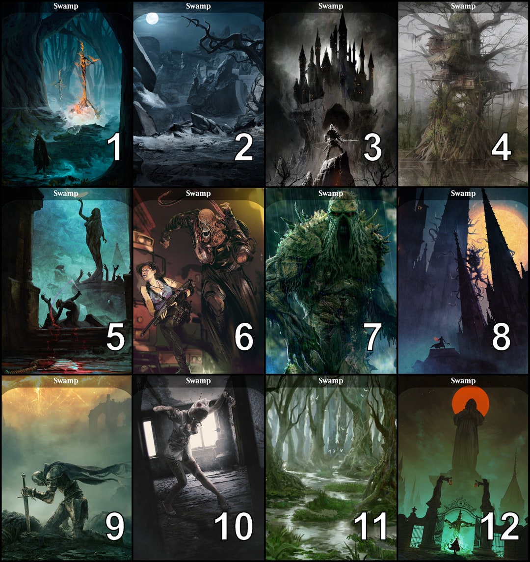 Basic Swamp Lands and Panorama Lands Alternative Art // Choose the Art ...