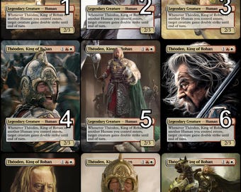 MtG Théoden, King of Rohan Token Alternative Art // Choose the Art! - For EDH, Commander, Cube Draft and Casual MtG Player