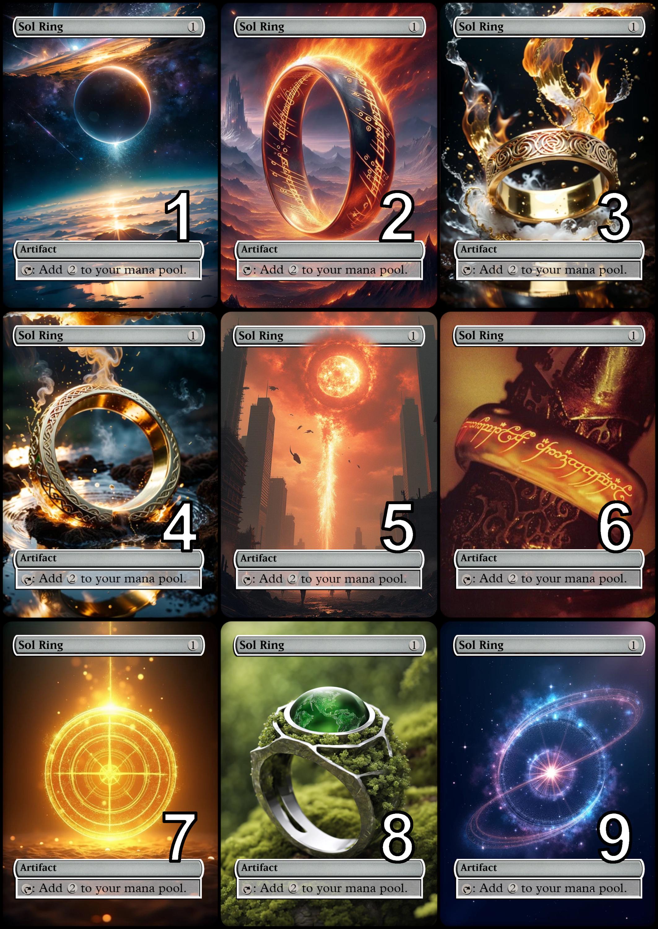 Mtg Sol Ring Token Alternative Art // Choose the Art! - for EDH, Commander,  Cube Draft and Casual Mtg Player - Etsy