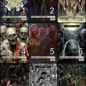 MtG Zombie Army 0/0 Token Alternative Art // Choose the Art! - For EDH, Commander, Cube Draft and Casual MtG Player