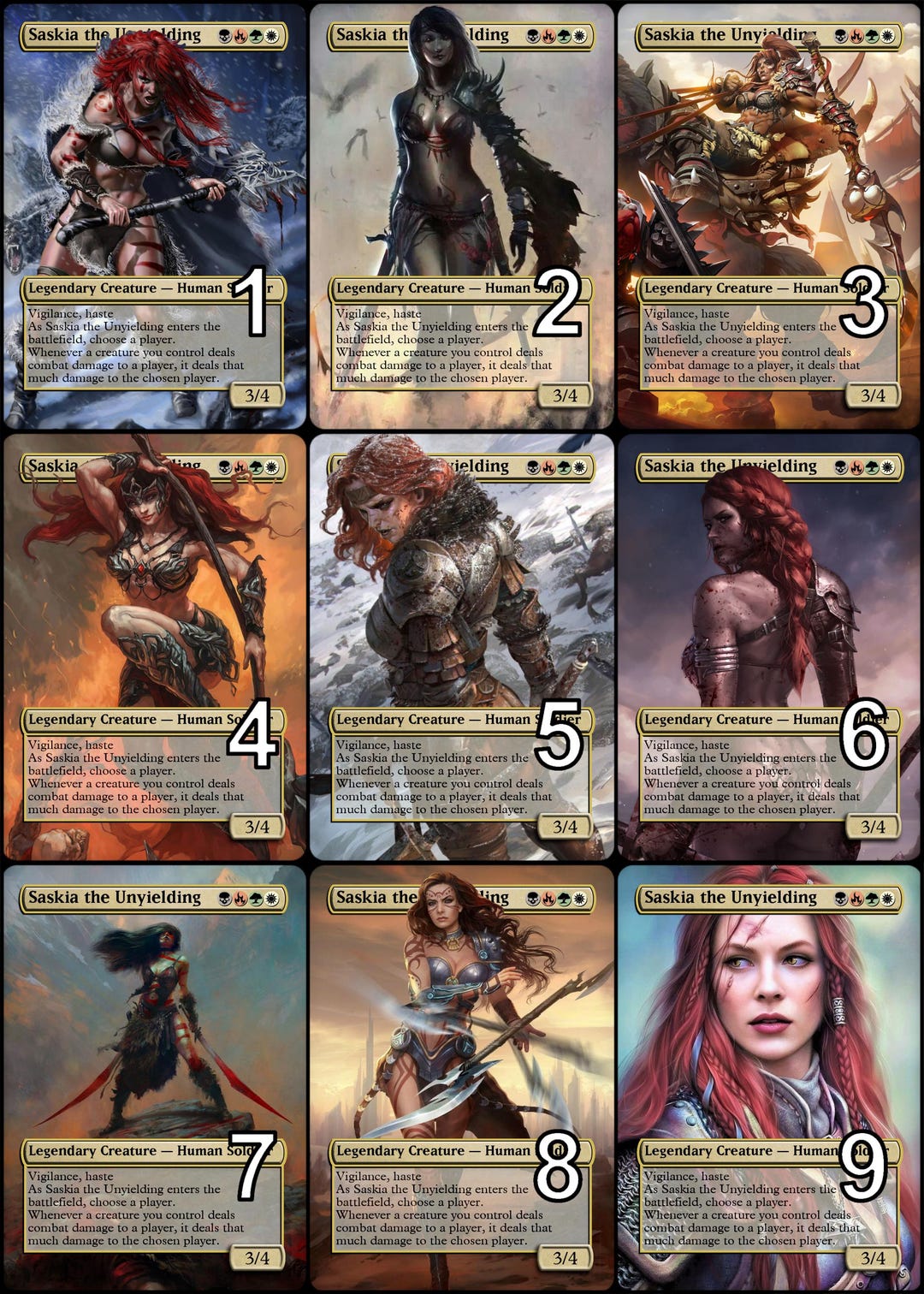 mtg saskia commander deck the Unyielding Custom Rubber backing lets the playmat lay flat and prevents the mat from shifting during use The Best Four-Color Commanders In