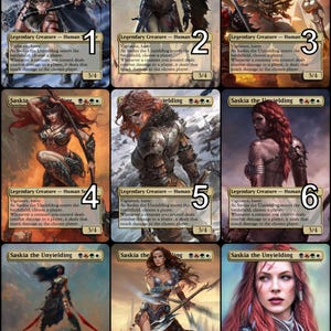 MtG Saskia the Unyielding Token Alternative Art // Choose the Art! - For EDH, Commander, Cube Draft and Casual MtG Player