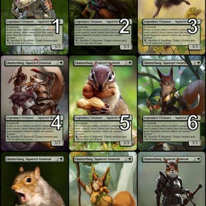 MtG Chatterfang, Squirrel General Token Alternative Art // Choisissez l’art ! - Pour EDH, Commander, Cube Draft et Casual MtG Player