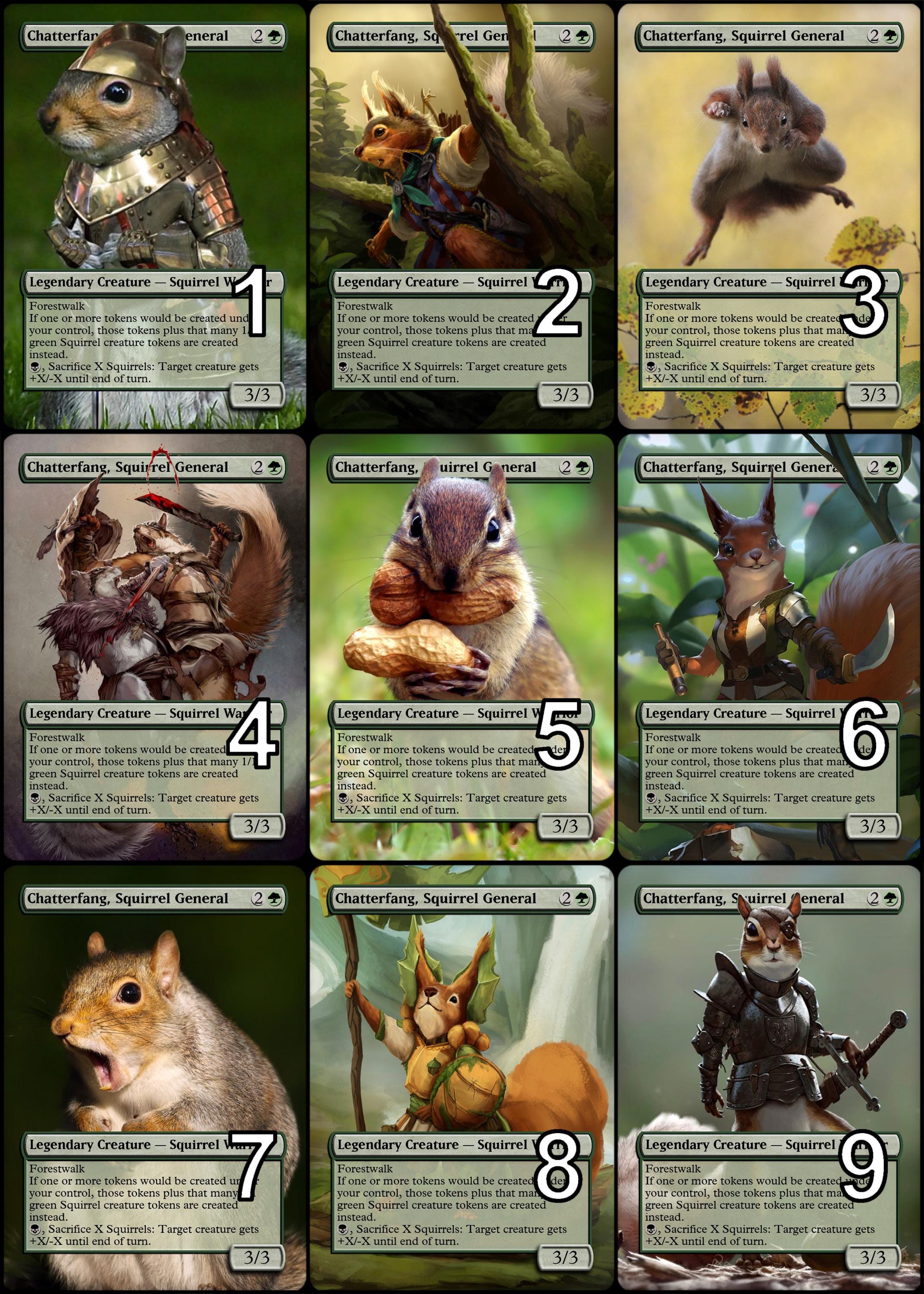 Mtg Chatterfang, Squirrel General Token Alternative Art // Choose the Art!  - for EDH, Commander, Cube Draft and Casual Mtg Player - Etsy