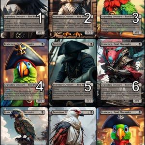 MtG Francisco, Fowl Marauder Token Alternative Art // Choose the Art! - For EDH, Commander, Cube Draft and Casual MtG Player