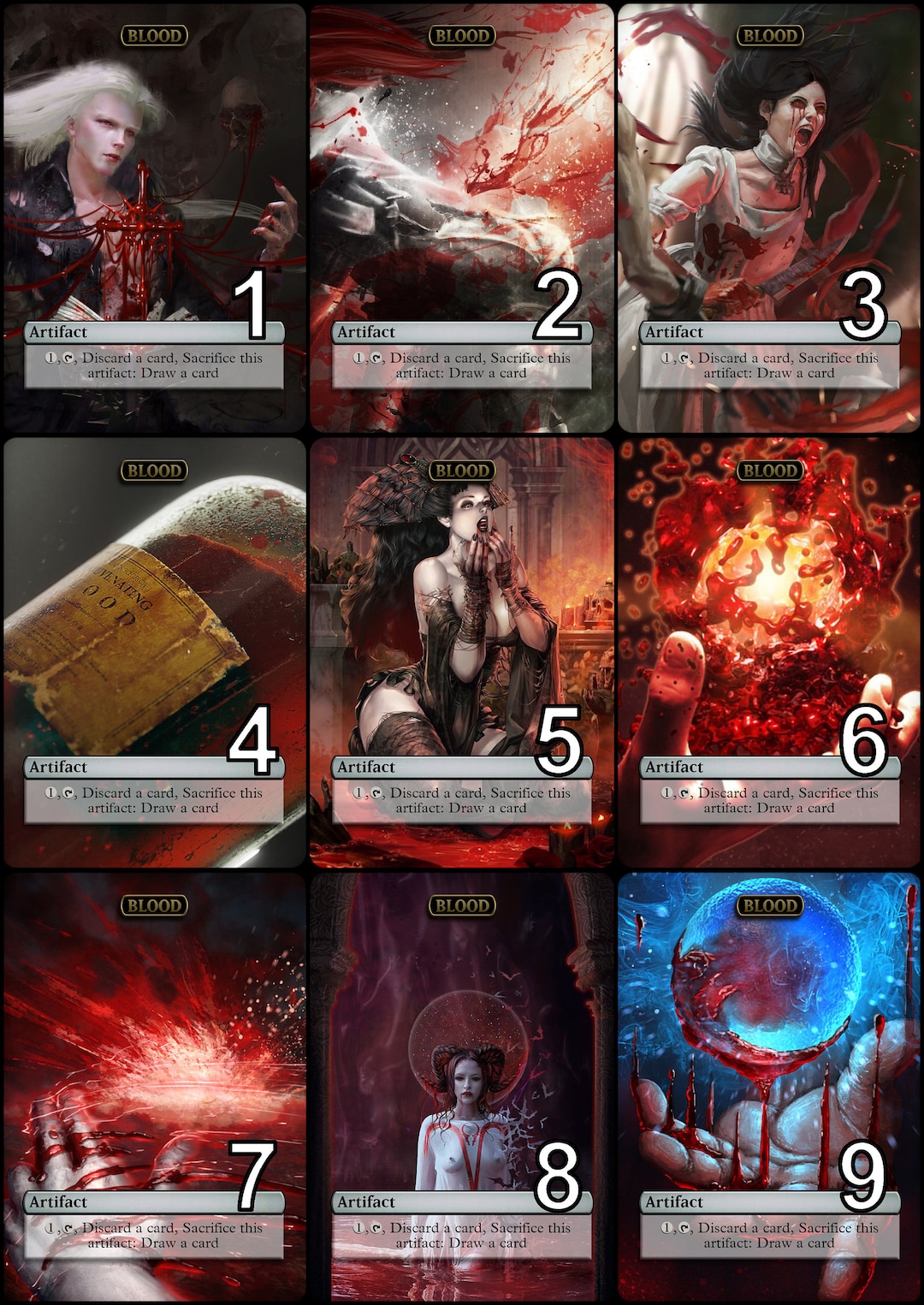 Mtg Blood Token Alternative Art // Choose the Art! - for EDH, Commander, Cube Draft and Casual Mtg Player - Etsy Mtg Blood Token Alternative Art // Choose the Art! - for EDH, Commander, Cube Draft and Casual Mtg Player - Etsy