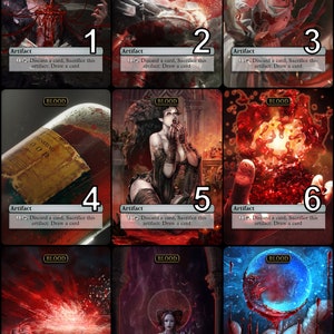 MtG Blood Token alternatieve kunst//Kies de kunst! - Voor EDH, Commander, Cube Draft en Casual MtG Player