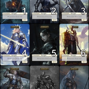 MtG Knight 2/2 for Rasputin Token Alternative Art // Choose the Art! - For EDH, Commander, Cube Draft and Casual MtG Player