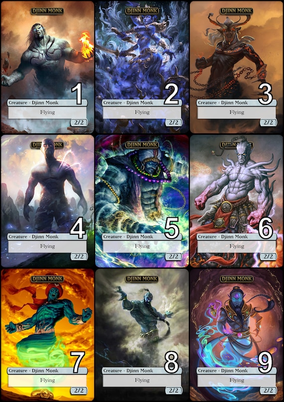 Mtg Djinn Monk 2/2 Token Alternative Art // Choose the Art! - for EDH,  Commander, Cube Draft and Casual Mtg Player - Etsy