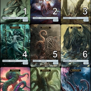 MtG Tentacle 1/1 Token Alternative Art // Choose the Art! - For EDH, Commander, Cube Draft and Casual MtG Player