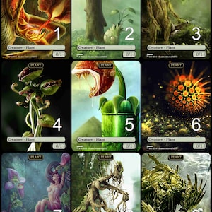 MtG Plant 0/1 Token Arte alternativo // ¡Elige el arte! - Para EDH, Commander, Cube Draft y Casual MtG Player