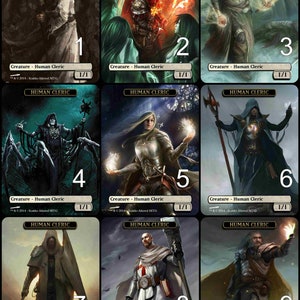 MtG Human Cleric 1/1 Token Alternative Art // Choose the Art! - For EDH, Commander, Cube Draft and Casual MtG Player