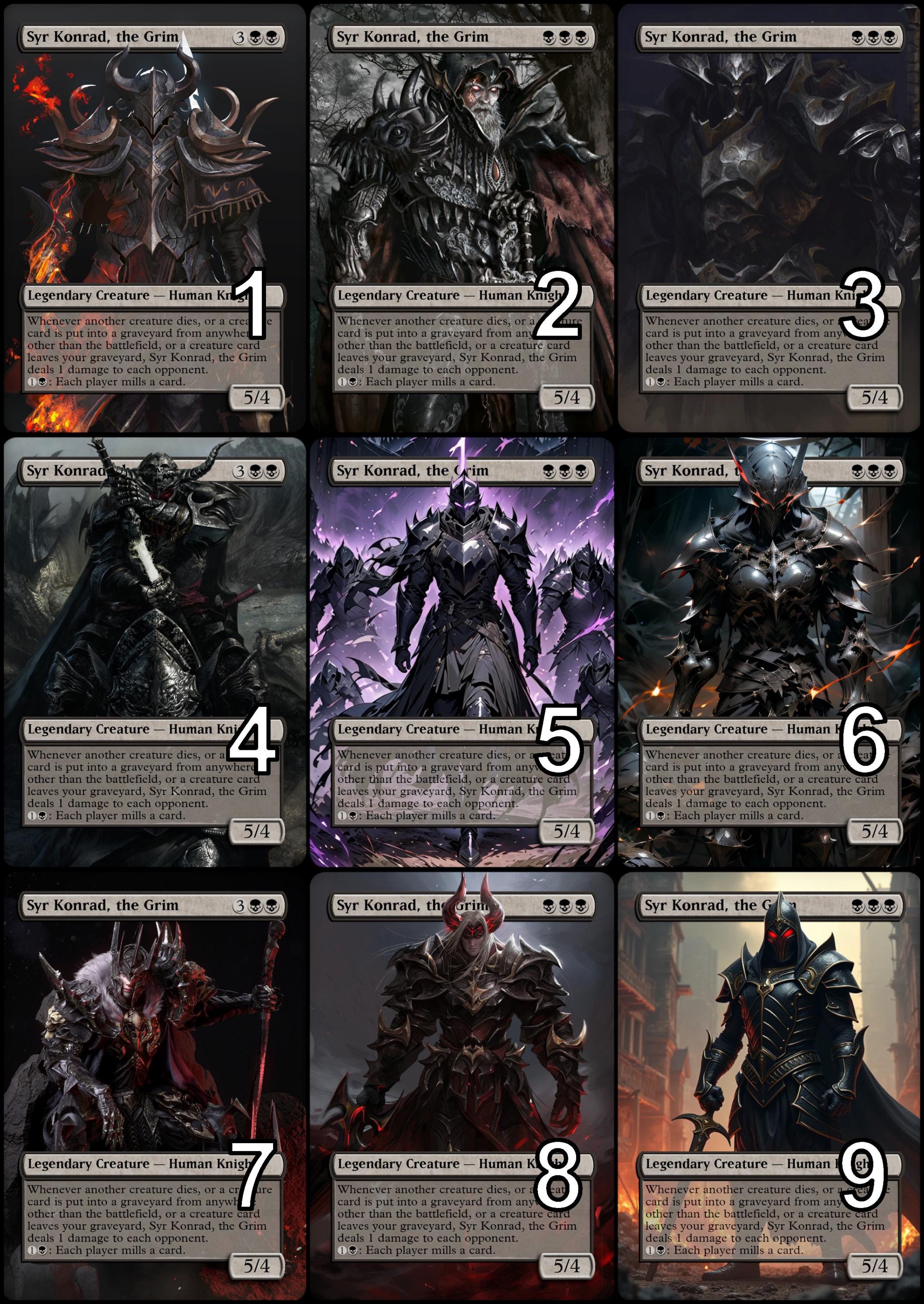 Mtg Syr Konrad, the Grim Token Alternative Art // Choose the Art