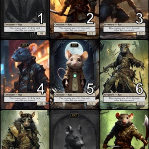 MtG Rat 1/1 for Vren, the Relentless Token Alternative Art // Choose the Art! - For EDH, Commander, Cube Draft and Casual MtG Player