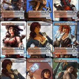 MtG Jhoira, Weatherlight Captain Token Alternative Art // Choose the Art! - For EDH, Commander, Cube Draft and Casual MtG Player