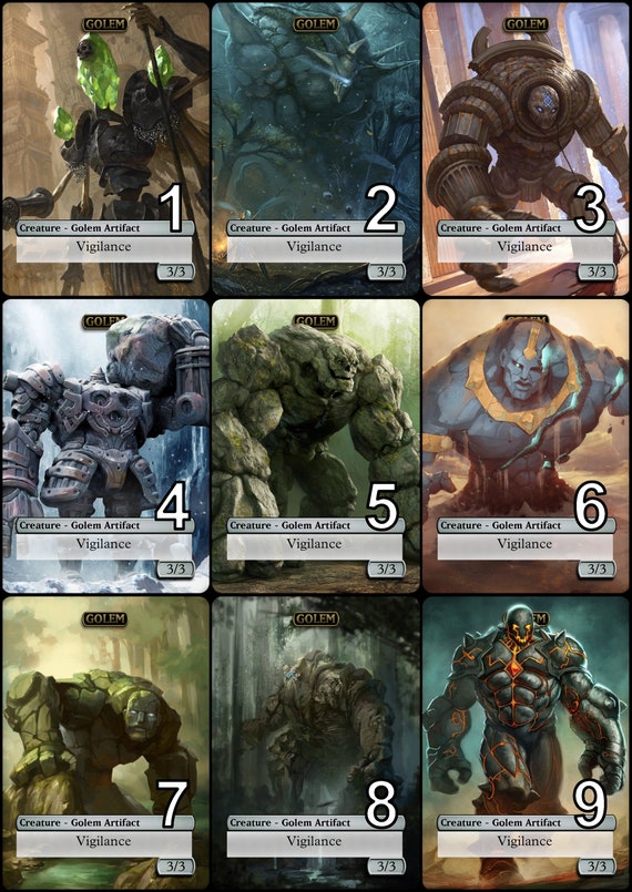 Mtg Golem 3/3 With Vigilance Token for Triplicate Titan Alternative Art //  Choose the Art! - EDH, Commander, Cube Draft & Casual Mtg Player - Etsy