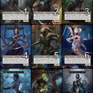 MtG Champion of Wits 4/4 Eternalized Token Arte Alternativa // Escolha a Arte! - Para EDH, Commander, Cube Draft e Casual MtG Player