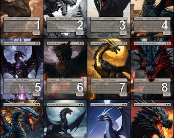 MtG Ancient Brass Dragon Token Alternative Art // Choose the Art! - For EDH, Commander, Cube Draft and Casual MtG Player