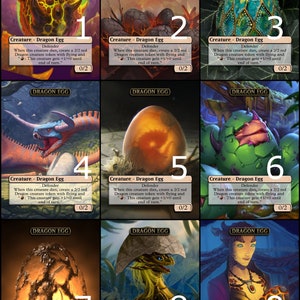 MtG Dragon Egg 0/2 Token Arte alternativo // ¡Elige el arte! - Para EDH, Commander, Cube Draft y Casual MtG Player