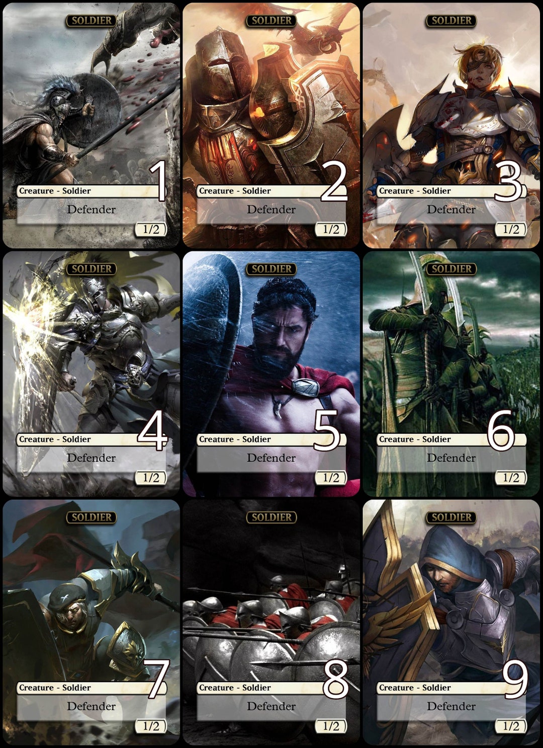 Mtg Soldier 1/2 Defender Token Alternative Art // Choose the Art! - for ...