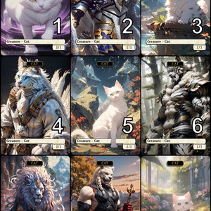 MtG Cat 1/1 pour Ocelot Pride Token Alternative Art // Choisissez l’art ! - Pour EDH, Commander, Cube Draft et Casual MtG Player