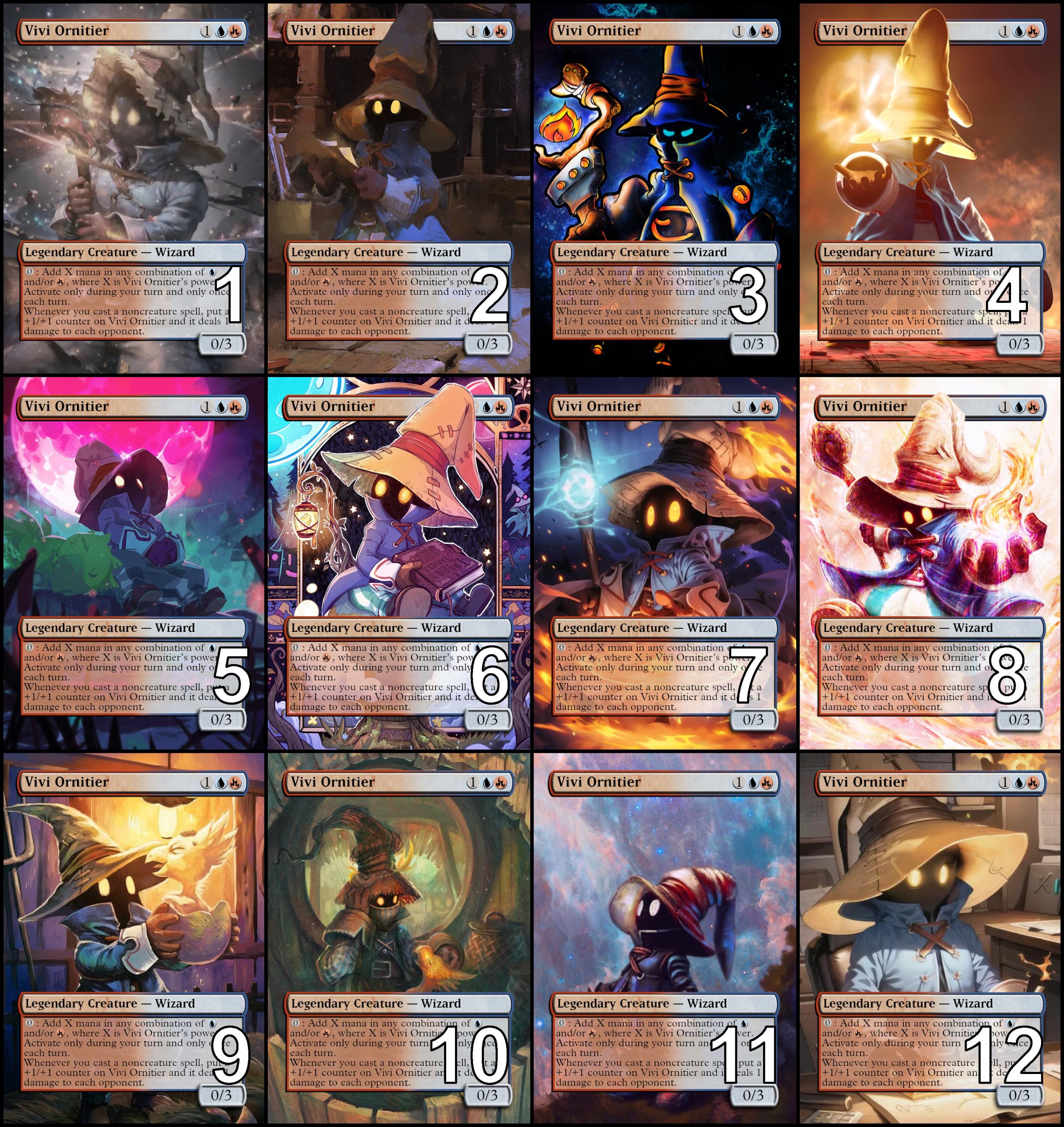 Mtg Vivi Ornitier Token Alternative Art // Choose the Art! - for