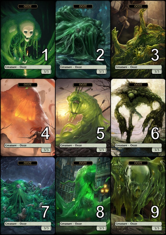 Mtg Ooze 3/3 Token Alternative Art // Choose the Art! - for EDH
