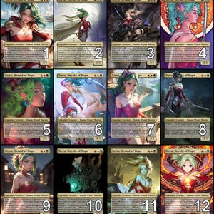 MtG Terra, Herald of Hope Final Fantasy Token Alternatywna Sztuka // Wybierz Sztukę! - Dla EDH, Commander, Cube Draft i Graczy MtG